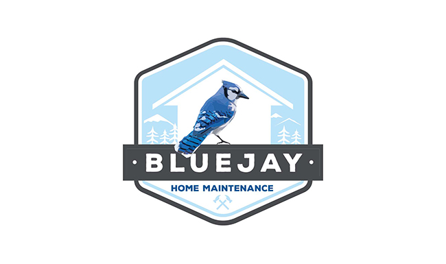 Blue Jay Home Maintenance logo design