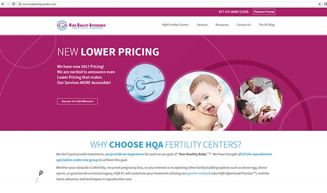 High Quality Affordable Fertility Centers Website design and development