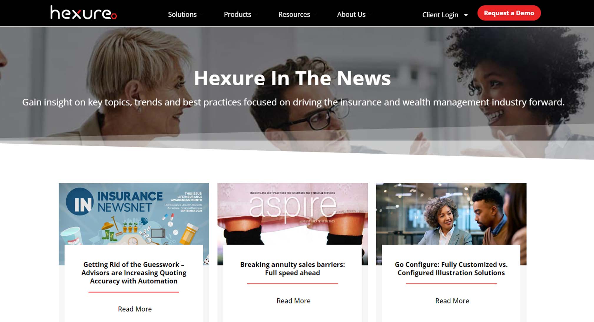 Hexure website design and development resource page